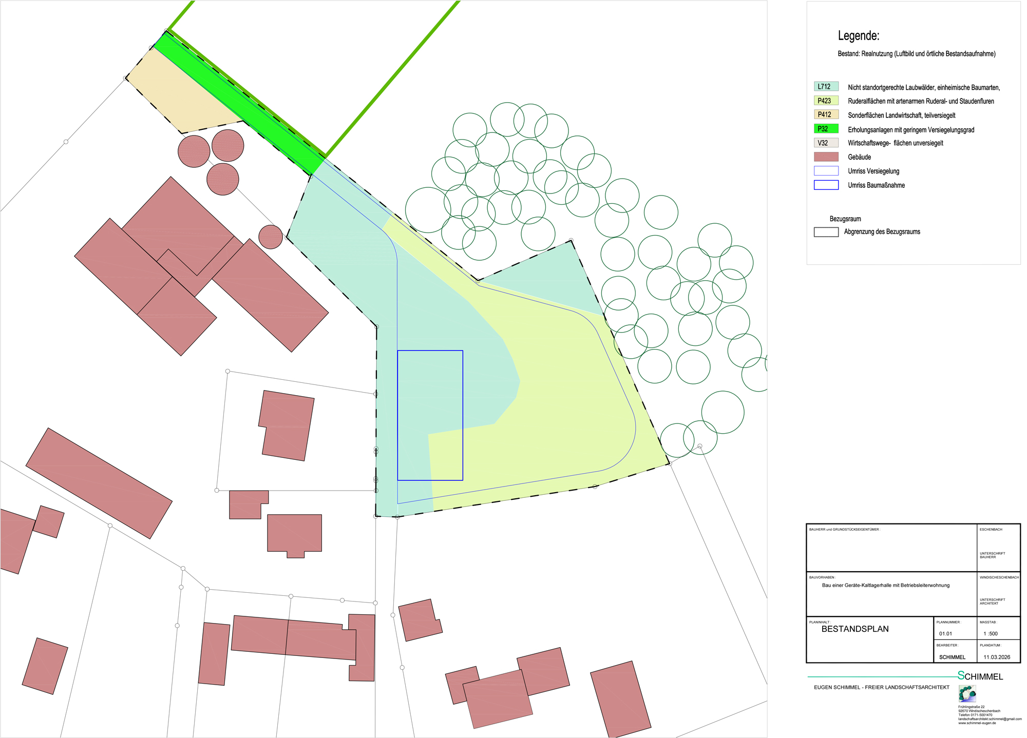 Kaltlagerhalle Bestandsplan