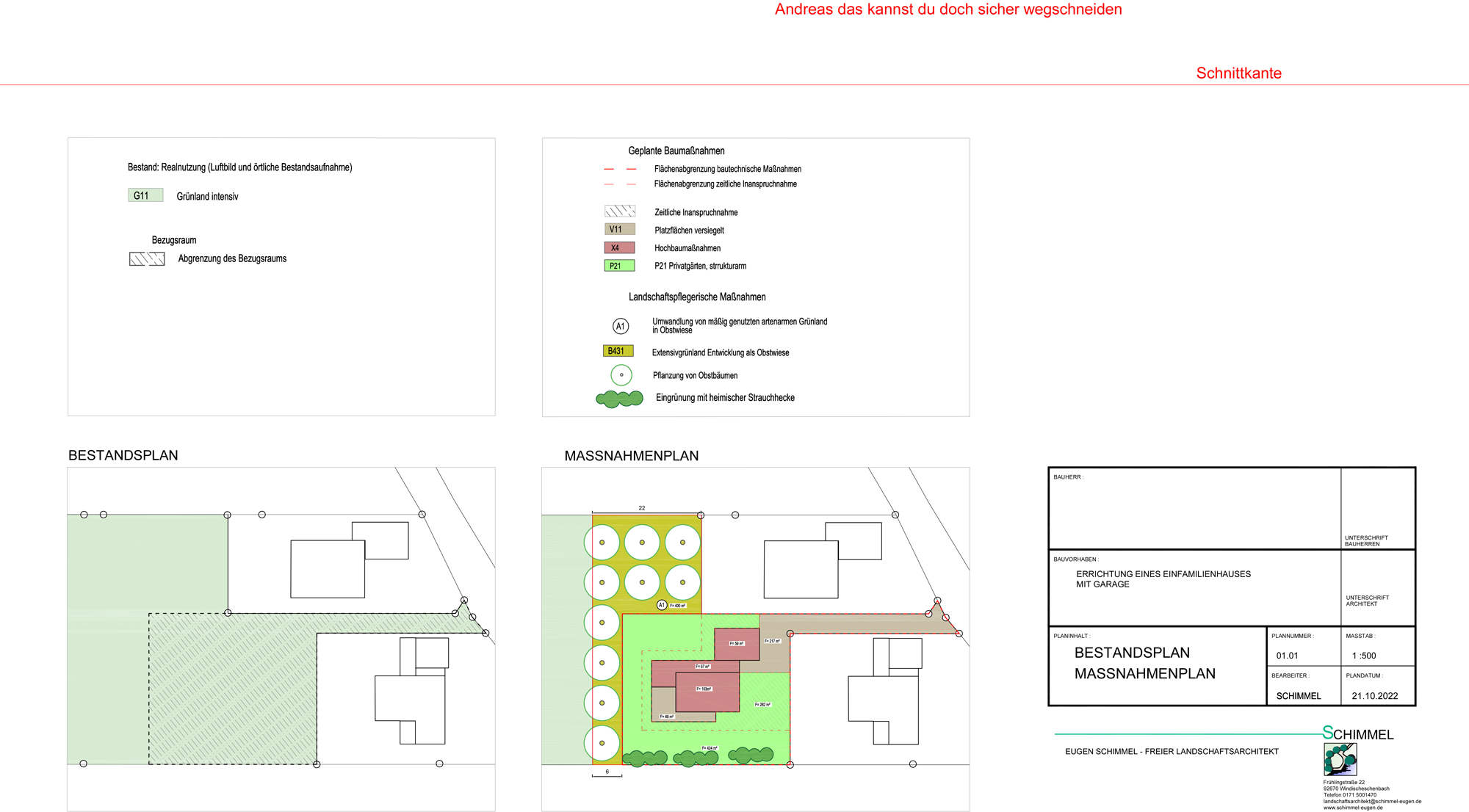 Wohnhaus Bestands und Maßnahmenplan